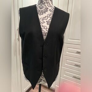 Zara Oversized Black Vest, Size M